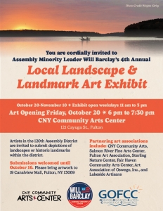 GOFCC Partners with Assemblyman William Barclay on Landmarks and Landscapes Art Exhibit
