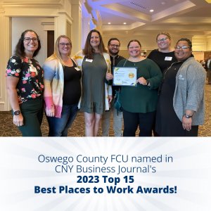 Oswego County Federal Credit Union Recognized as a Best Place to Work